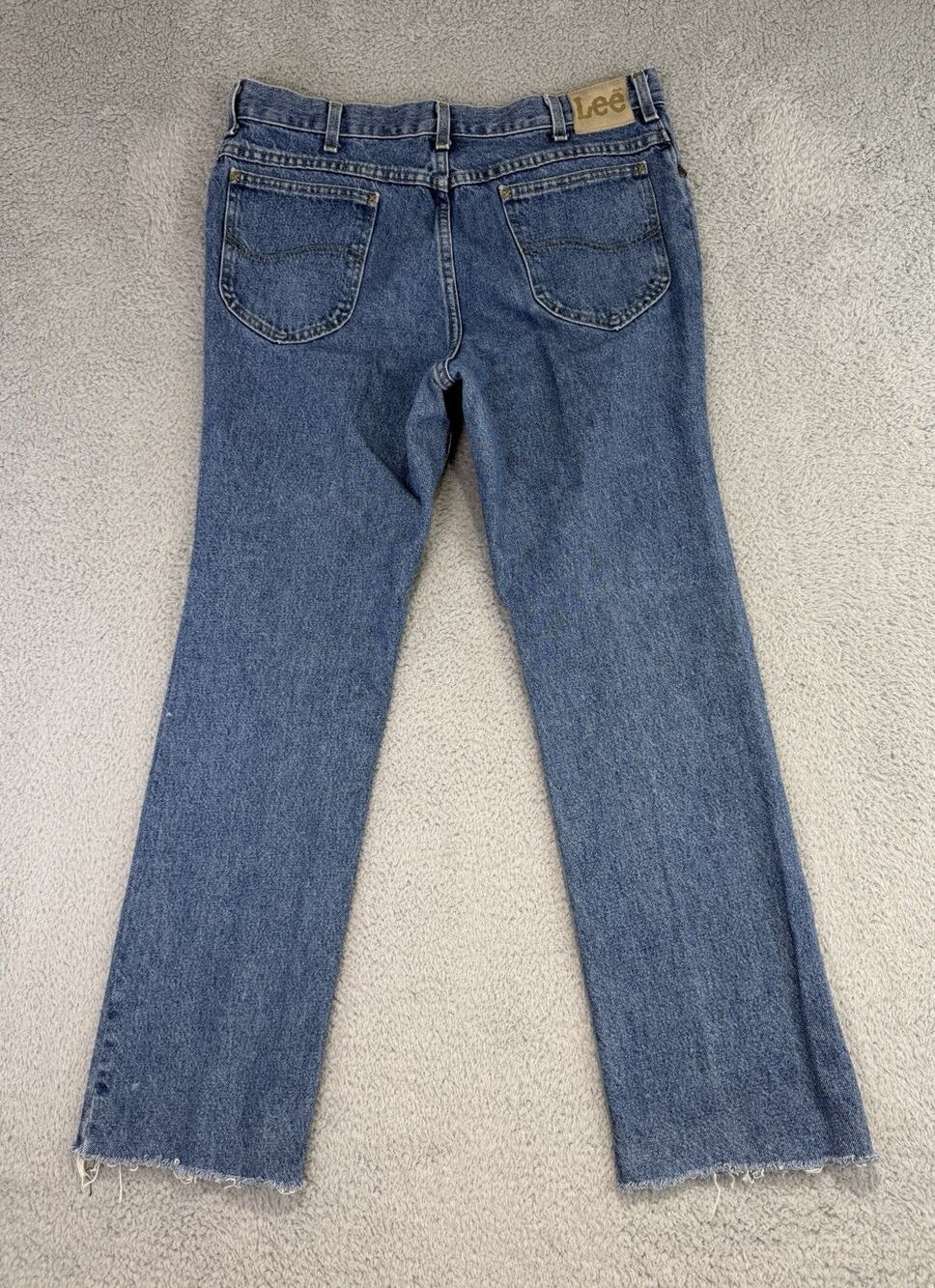 Vintage Lee Riders Jeans Mens 34x29 Blue Denim Made in USA Union Garment Workers